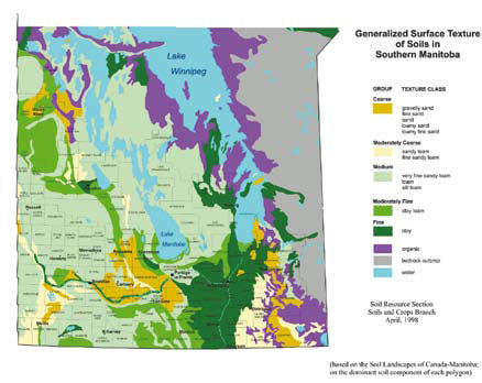 Generalized Surface Texture of Soils in Southern Manitoba