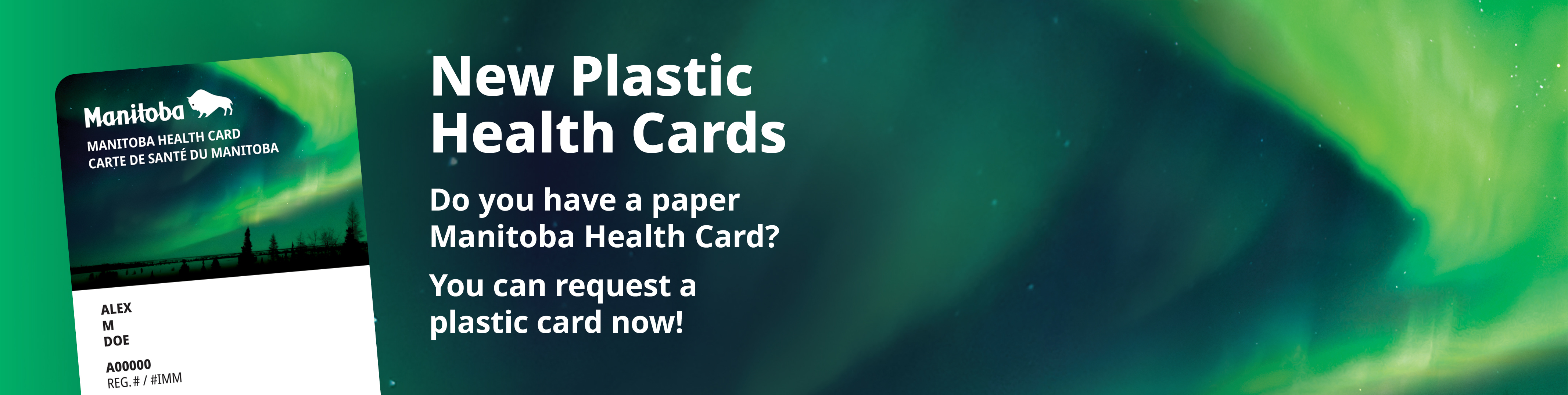 Request your new plastic health card